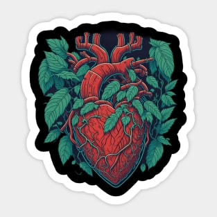 anatomical heart with hops Sticker